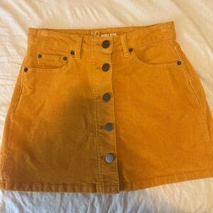 High Rise Yellow Orange Skirt